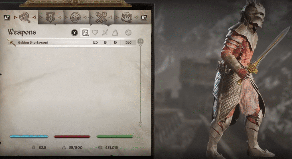 oblivion remastered golden short sword